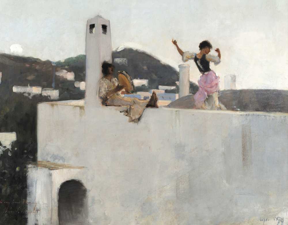 Capri Girl on a Rooftop (1878) - John Singer-Sargent