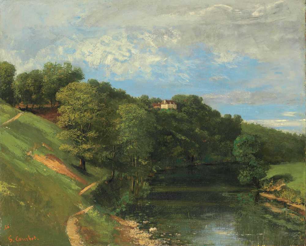 Castle By The River (1856) - Gustave Courbet