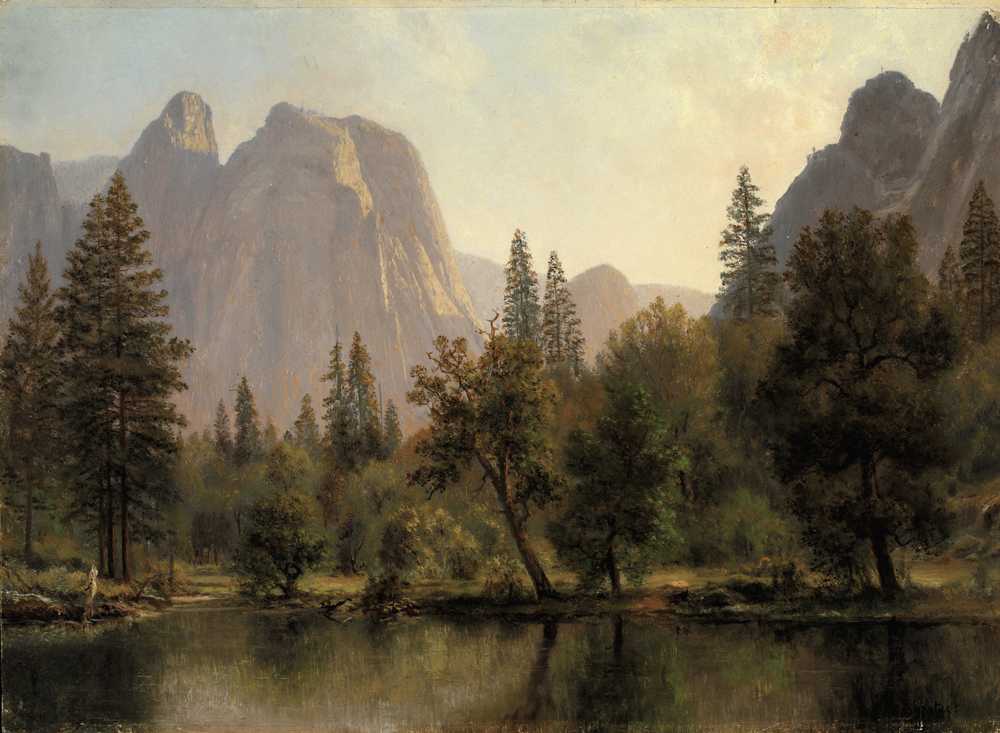 Cathedral Rocks, Yosemite Valley (ca. 1872) - Albert Bierstadt