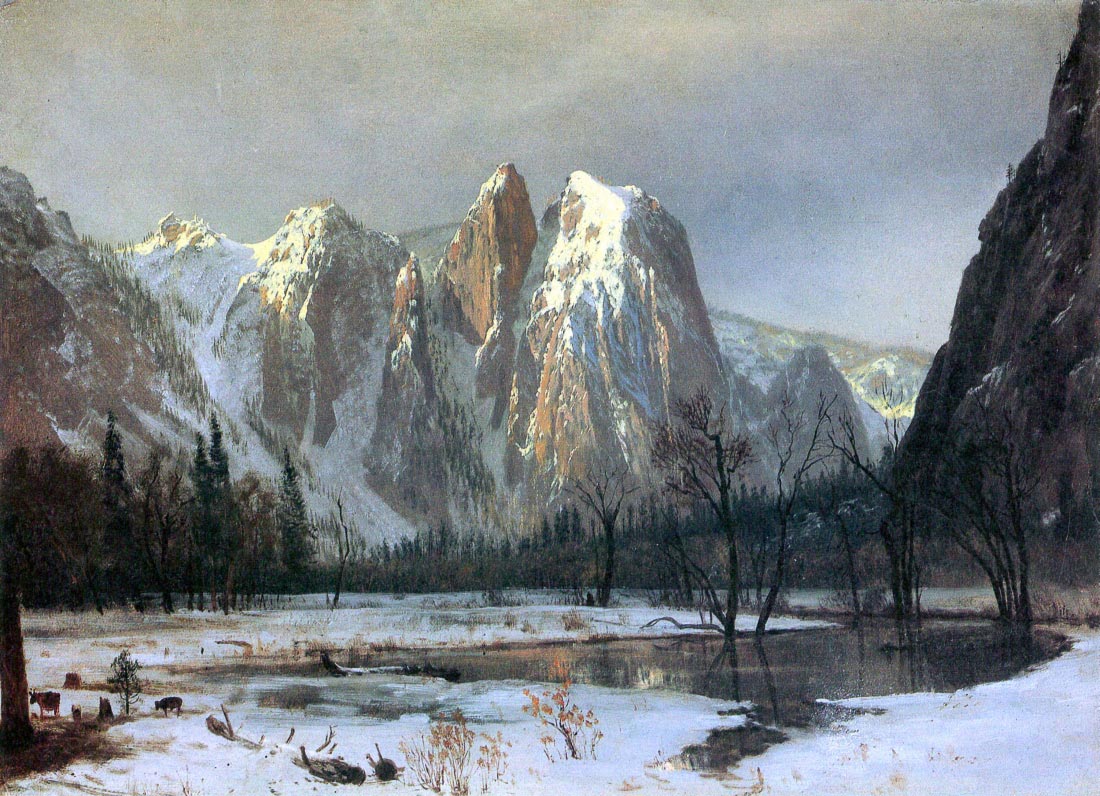 Cathedral Rocks, Yosemite - Bierstadt