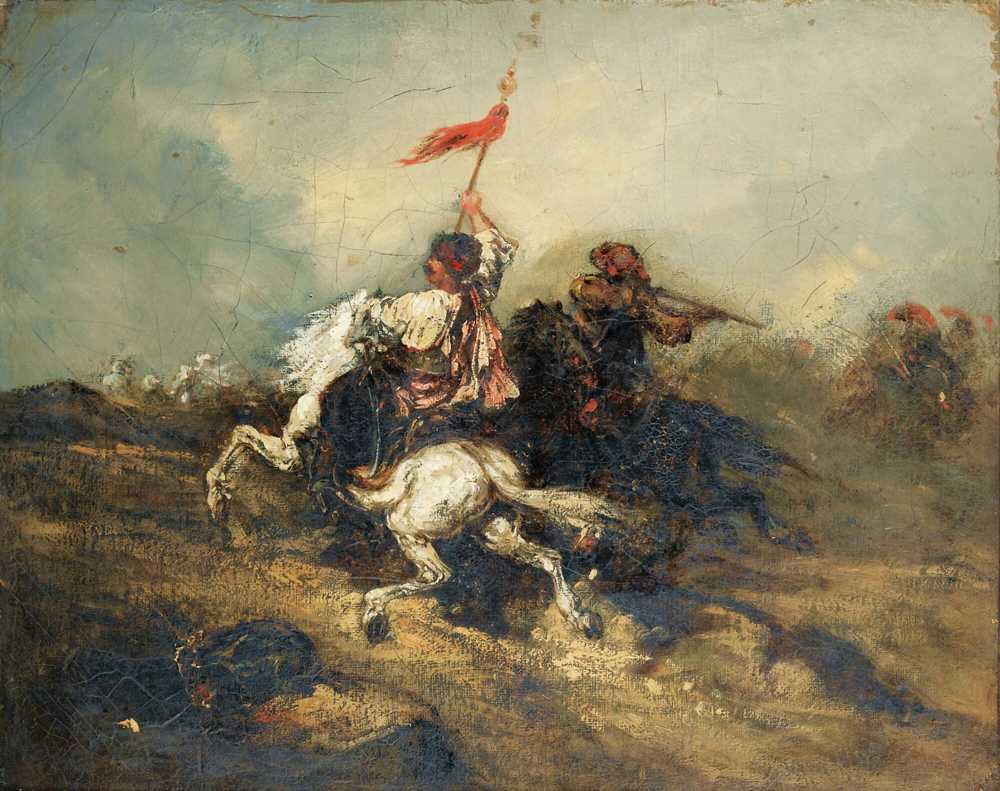 Charge Of Turkish Horsemen - Piotr Michałowski