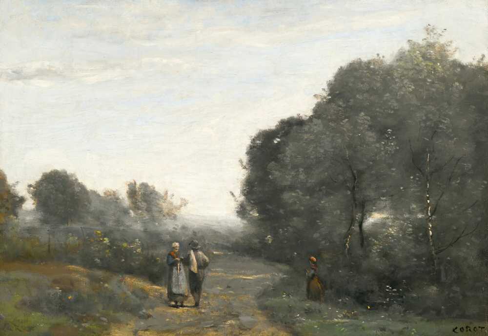 Chaville, Morning In Spring - Jean Baptiste Camille Corot
