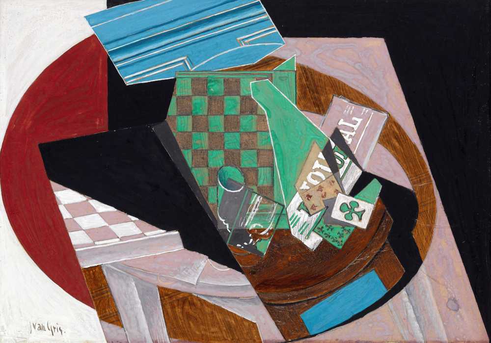 Checkerboard and Playing Cards (1915) - Juan Gris