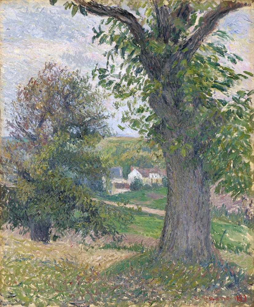 Chestnut Trees in Osny (1883) - Camille Pissarro