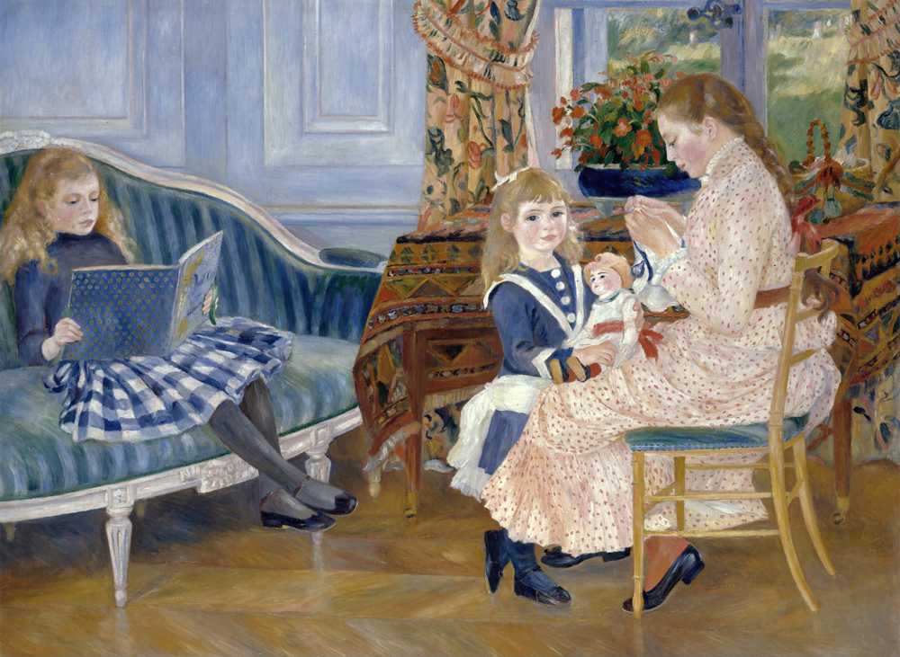 Children in the afternoon in Wargemont by Renoir - Auguste Renoir
