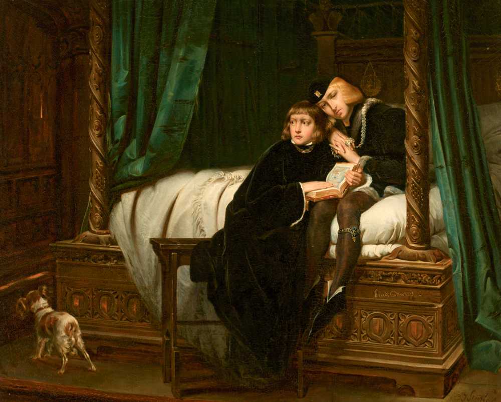 Children of King Edward (copy, after Paul Delaroche) (1847) - Józef Simmler