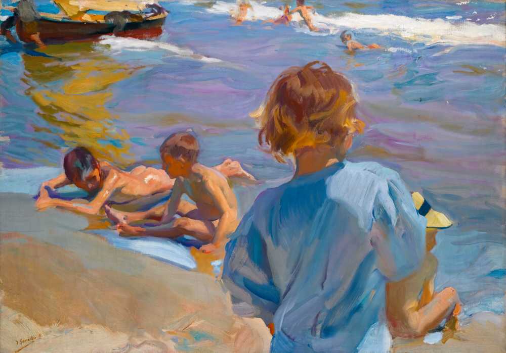 Children On The Beach, Valencia - Joaquin Sorolla y Bastida