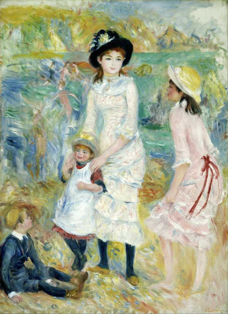 Children on the Seashore, Guernsey (circa 1883) - Auguste Renoir