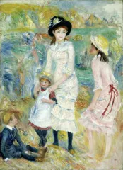 Children on the Seashore, Guernsey (circa 1883) - Auguste Renoir