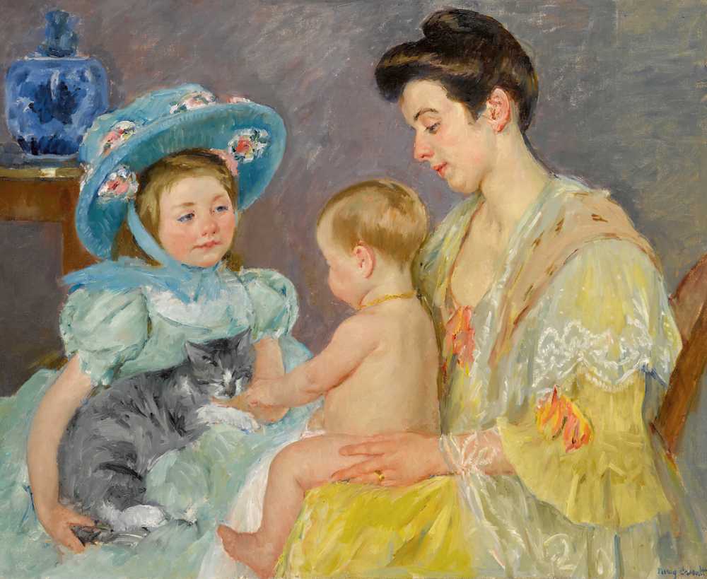 Children Playing with a Cat - Mary Cassatt