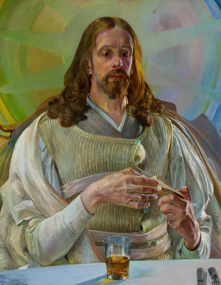 Christ in Emmaus – central section of the triptych (1909) - Jacek Malczewski
