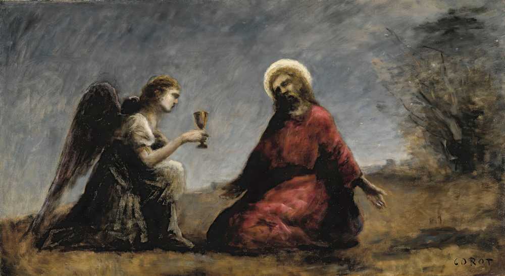 Christ In The Garden Of Olives - Jean Baptiste Camille Corot