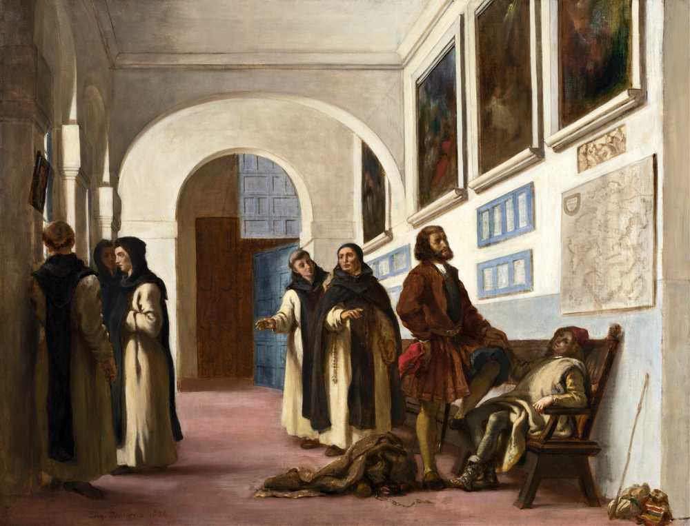 Christopher Columbus and His Son at La Rábida (1838) - Delacroix