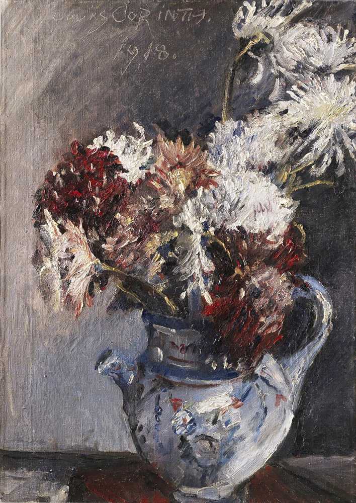 Chrysanthemums in a Jar (1918) - Lovis Corinth