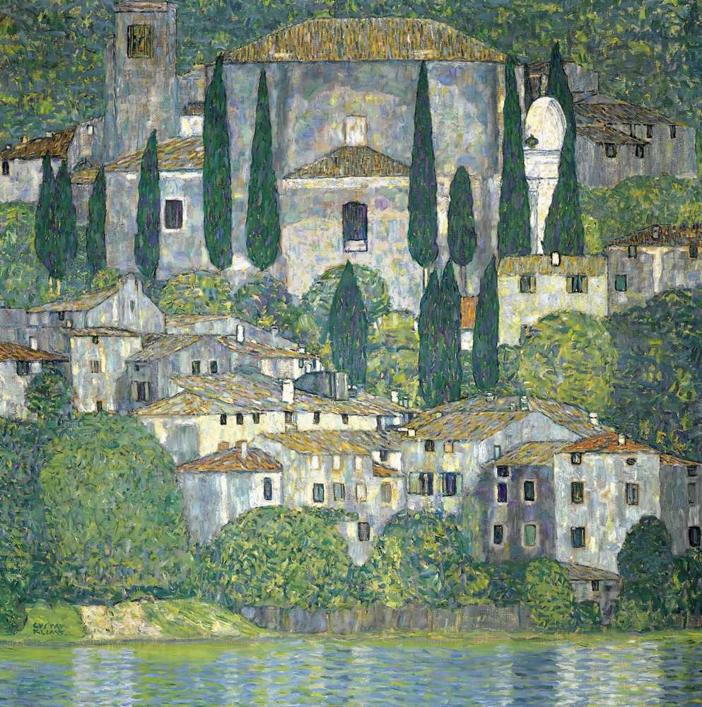 Church In Cassone – Landscape With Cypresses - Gustav Klimt