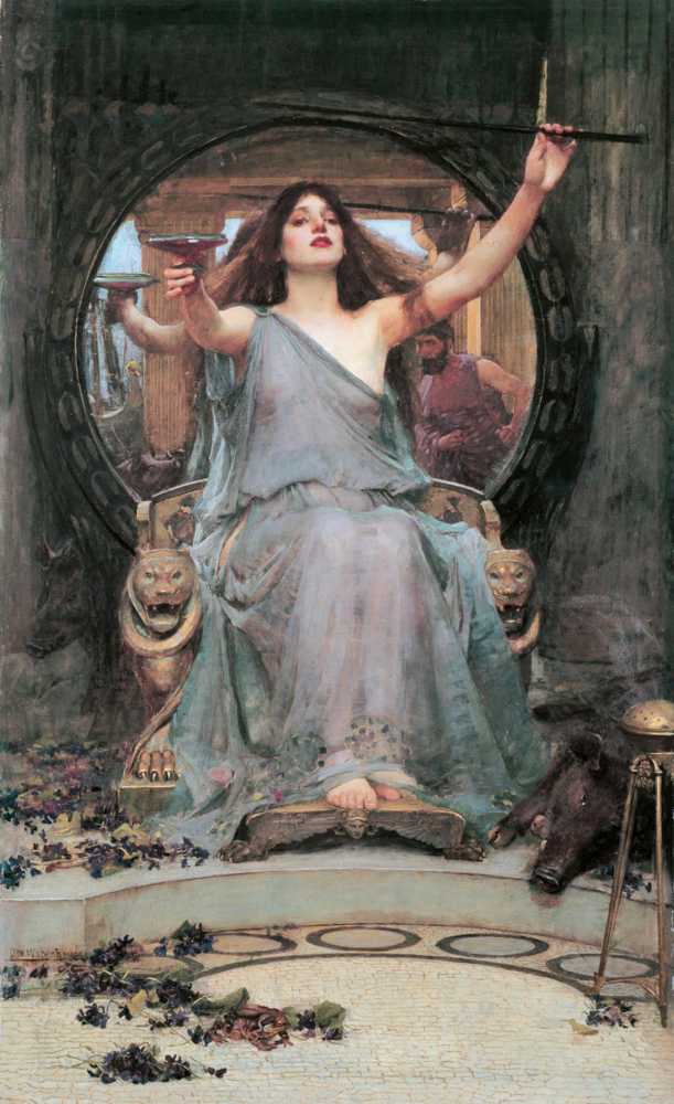 Circe Offering the Cup to Odysseus (1891) - John William Waterhouse