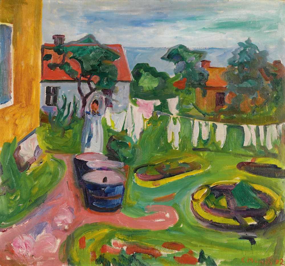 Clothes On A Line In Åsgårdstrand (1902) - Edward Munch