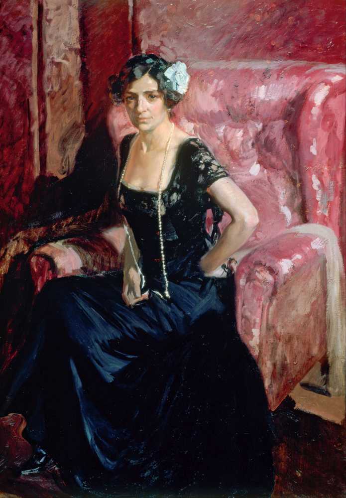 Clotilde in evening dress (1910) - Joaquin Sorolla y Bastida