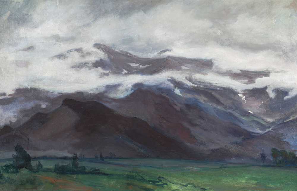 Clouds over flatland below the Tatra Mountains (circa 1908) - Ślewiński