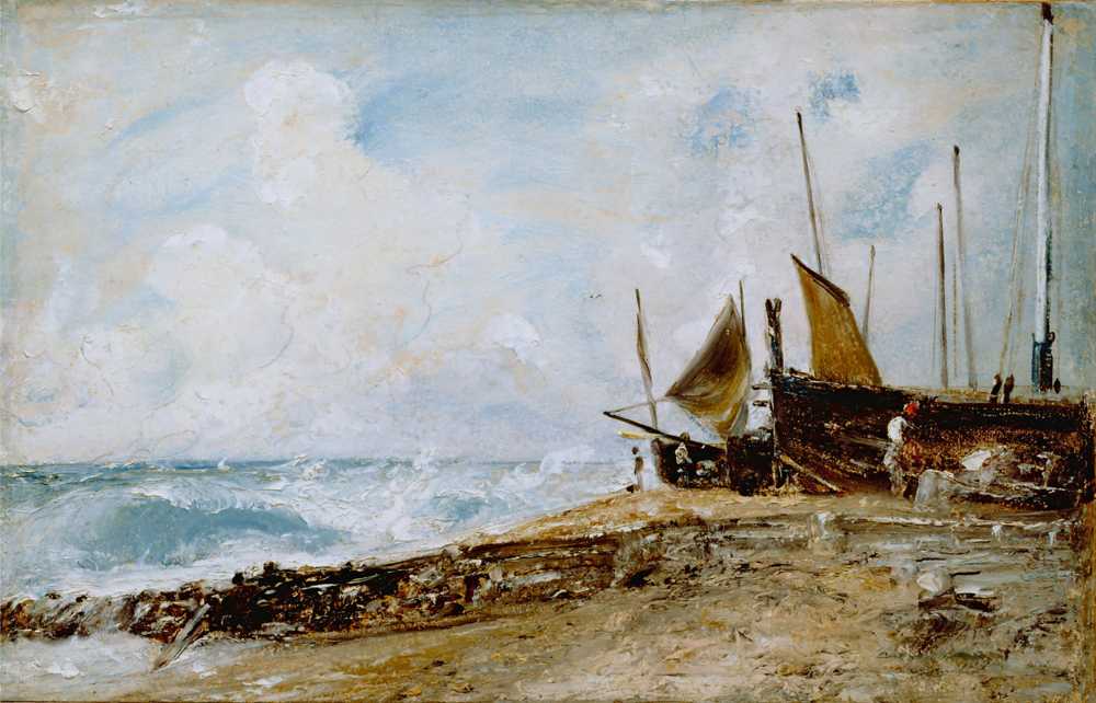 Coast Scene Near Brighton (1824-1828) - John Constable