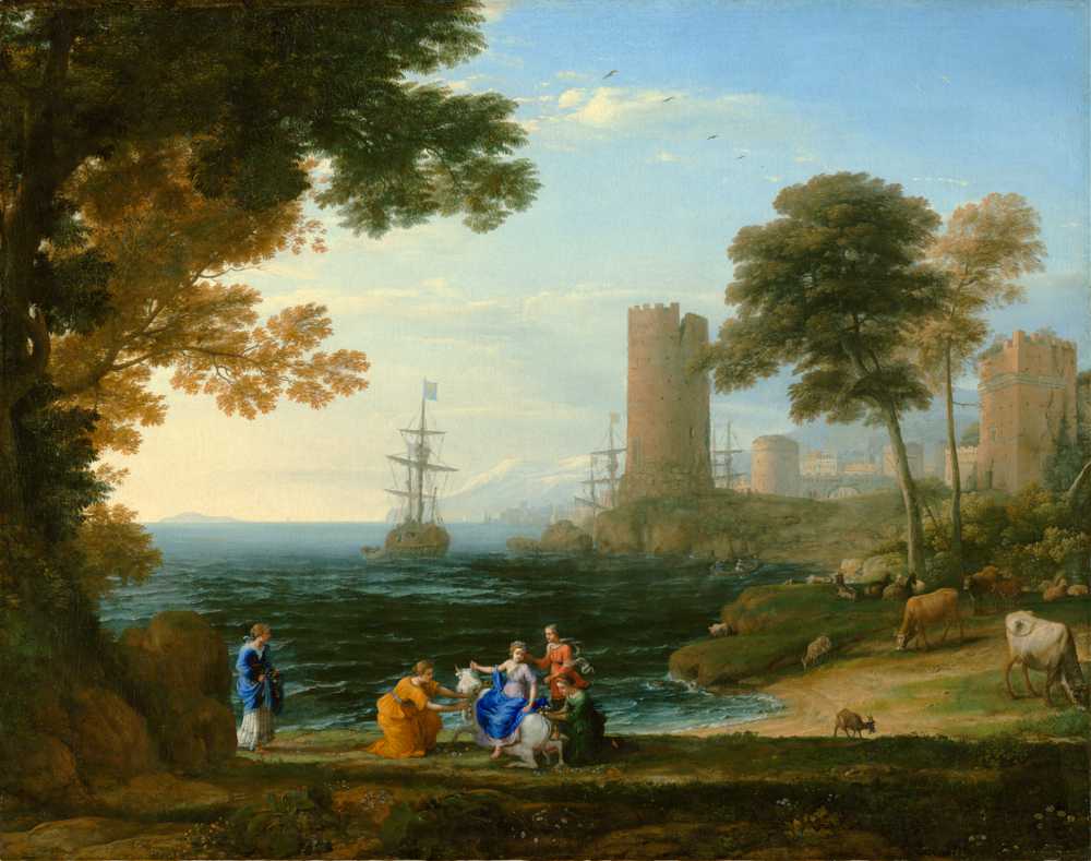 Coast View with the Abduction of Europa (1645) - Claude Lorrain