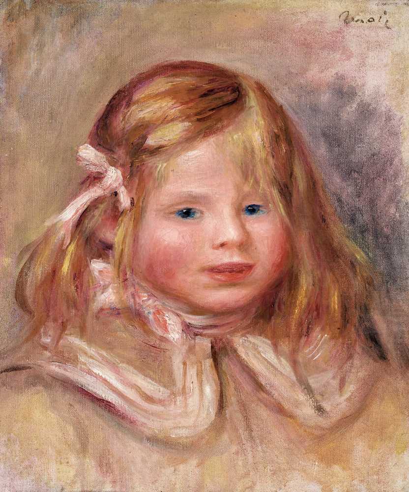 Coco with a pink ribbon (circa 1905) - Auguste Renoir