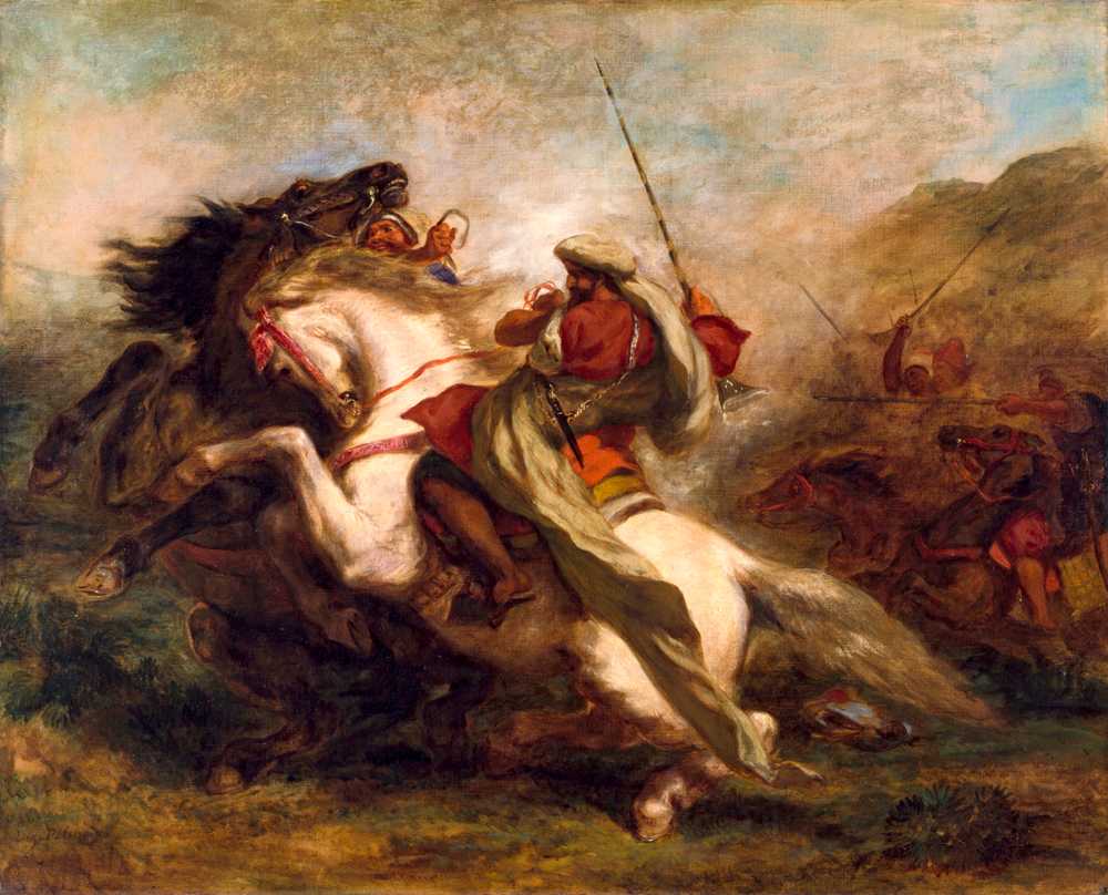 Collision of Moorish Horsemen (1843-1844) - Ferdinand Victor Eugene Delacroix