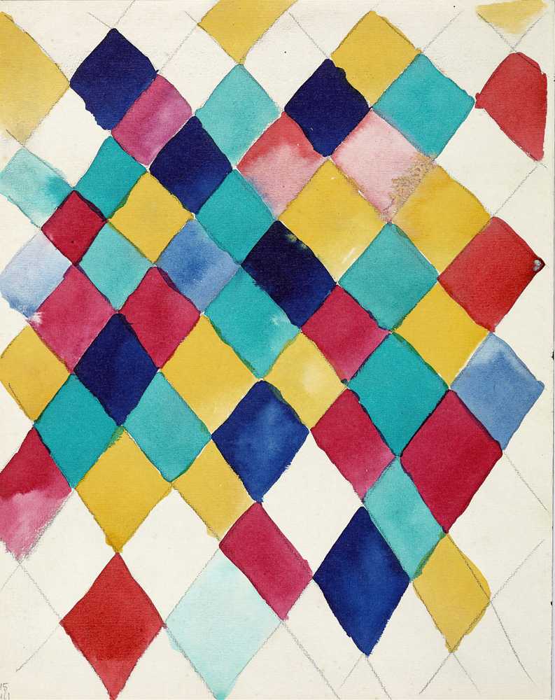 Color Study with Diamonds (1913) - Wassily Kandinsky