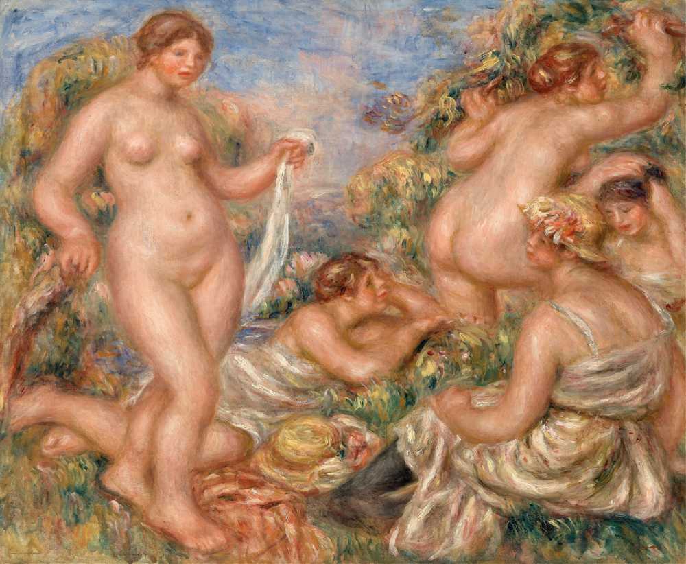 Composition, Five Bathers (c. 1917-1918) - Auguste Renoir