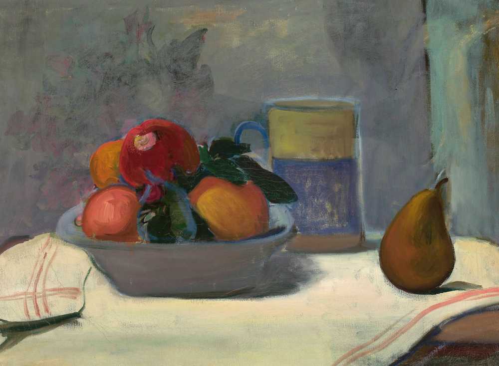 Compote with four apples (circa 1911) - Władysław Ślewiński