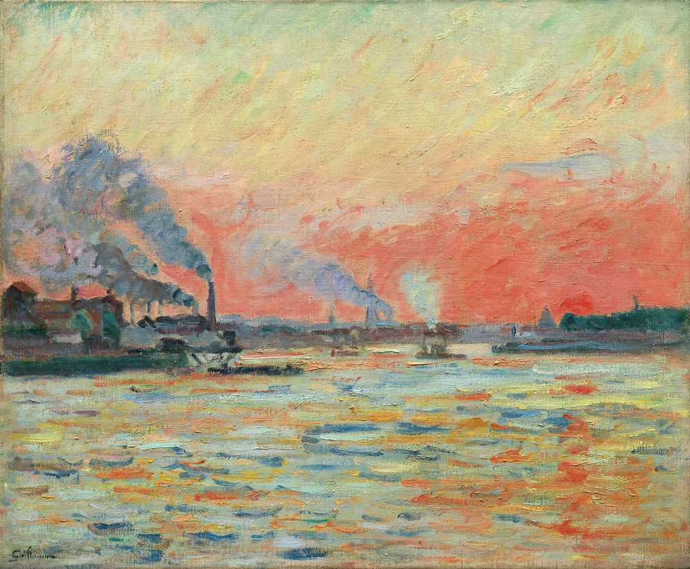 Confluence of the Seine and the Marne at Ivry (1889) - Armand Guillaumin