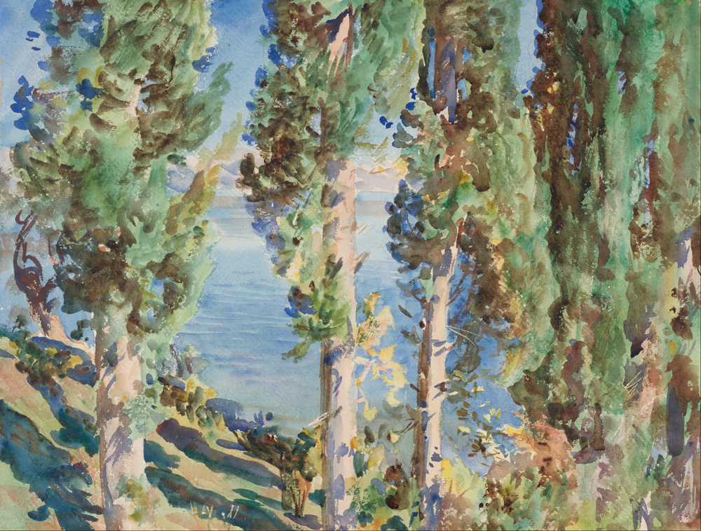 Corfu, Cypresses (1909) - John Singer-Sargent
