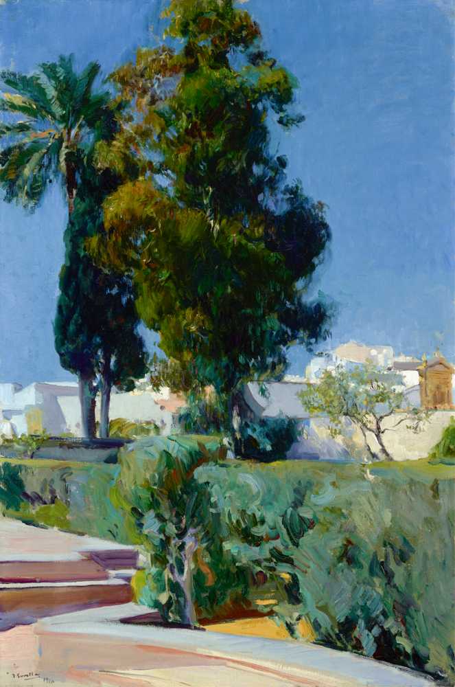 Corner of the Garden, Alcazar, Sevilla (1910) - Joaquin Sorolla y Bastida