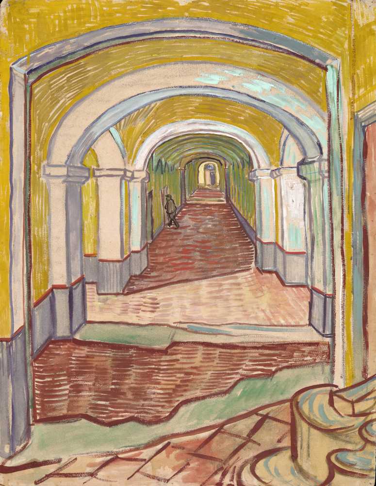 Corridor in the Asylum (1889) - Vincent van Gogh