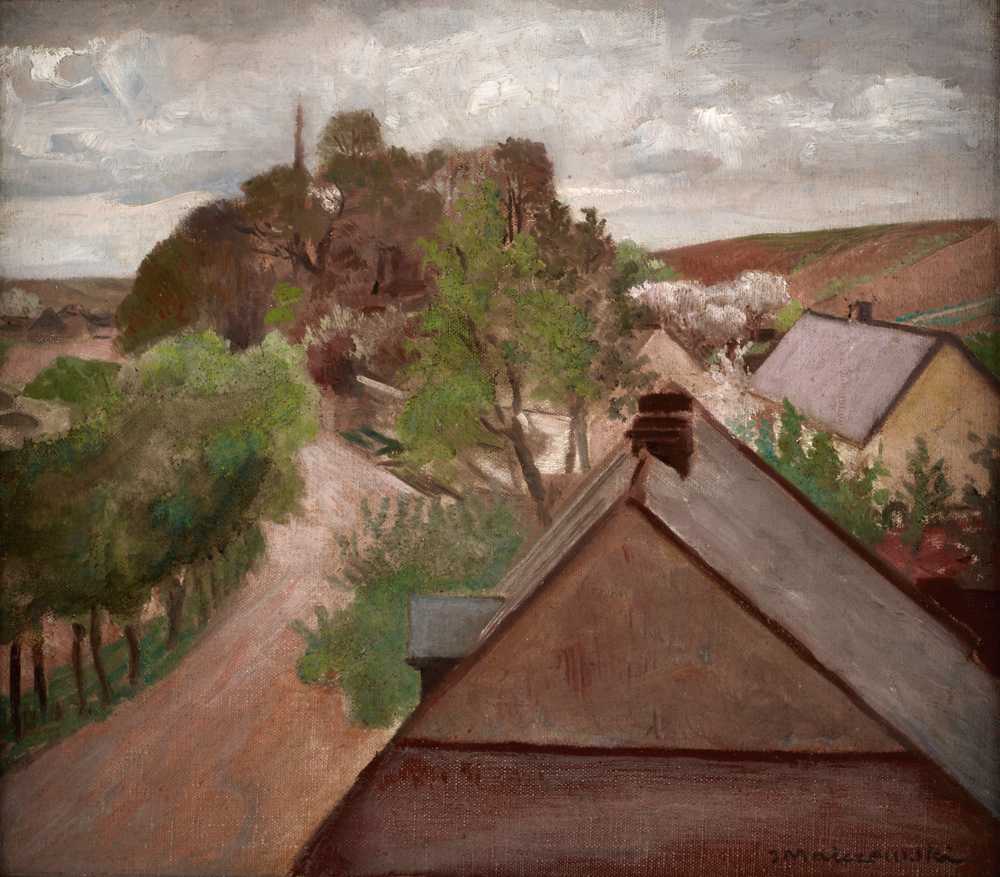 Country Landscape with a Road (1917-1921) - Jacek Malczewski