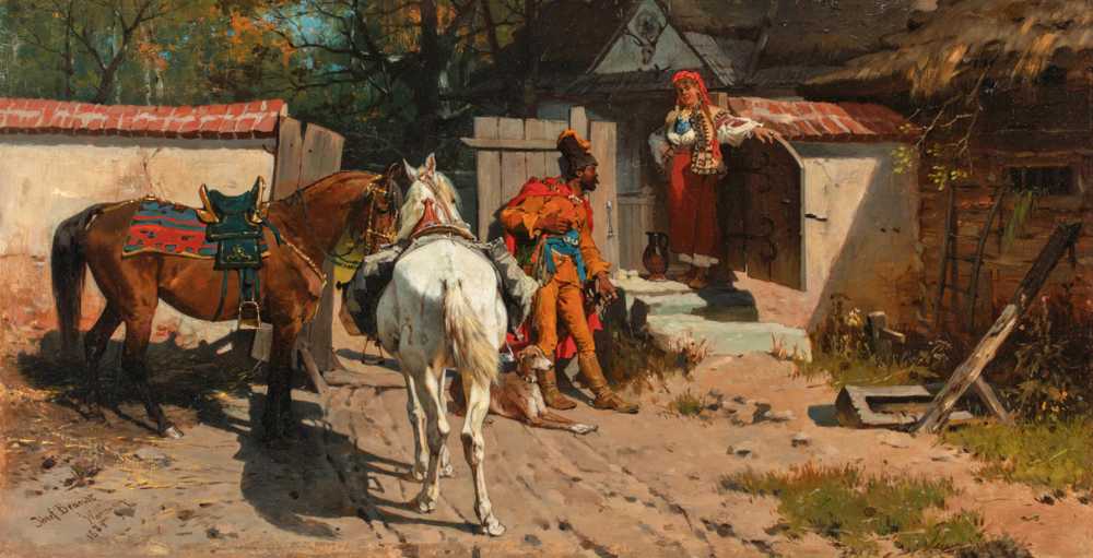 Courtship (1874) - Józef Brandt