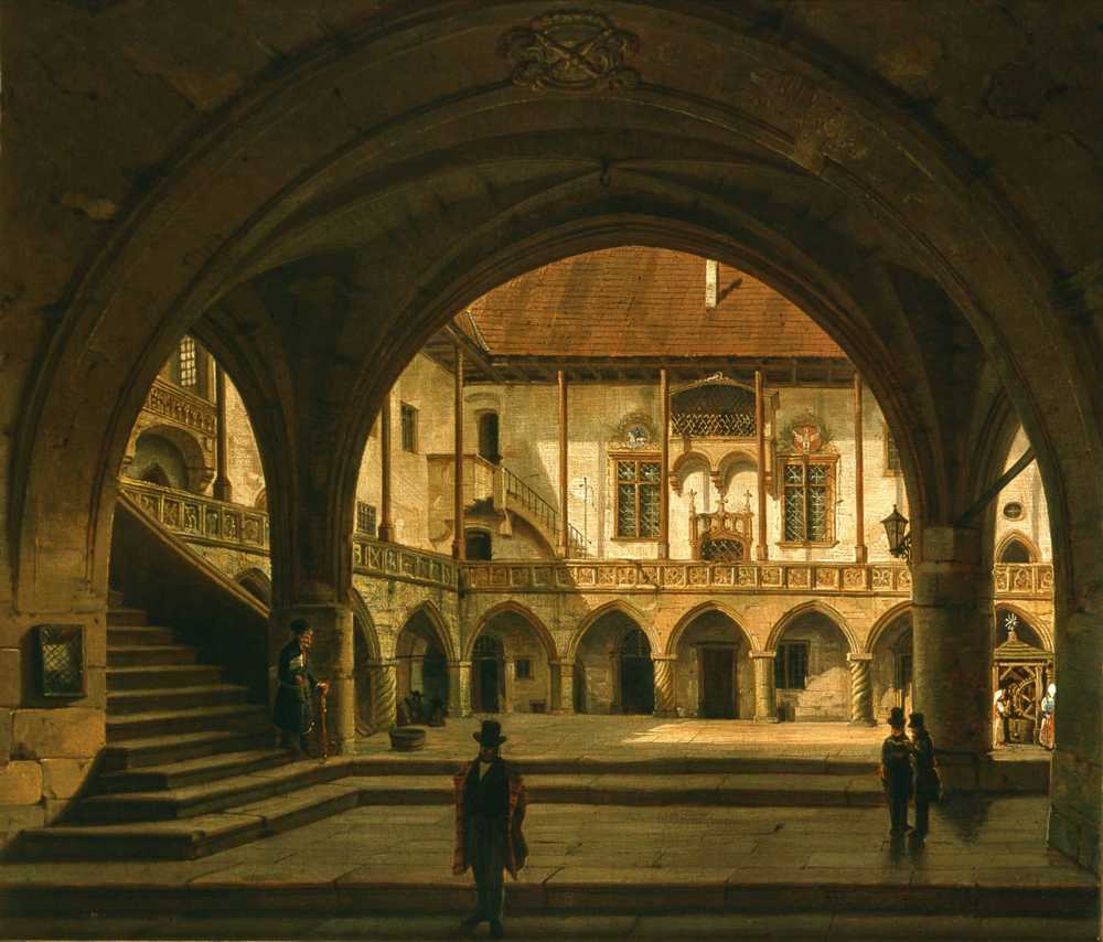 Courtyard of the Jagiellonian Library (1846) - Marcin Zaleski