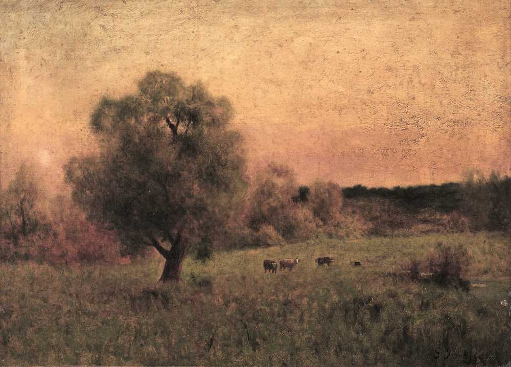 Cows in a Field (before 1956) - George Inness