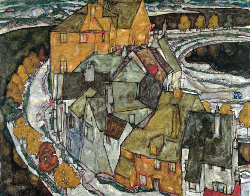 Crescent of Houses II (1915) - Egon Schiele