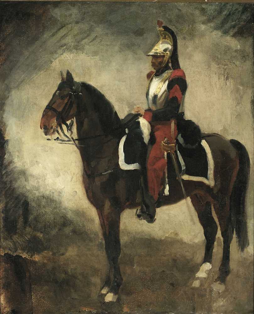 Cuirassier on a bay horse (between 1832 and 1834) - Piotr Michałowski