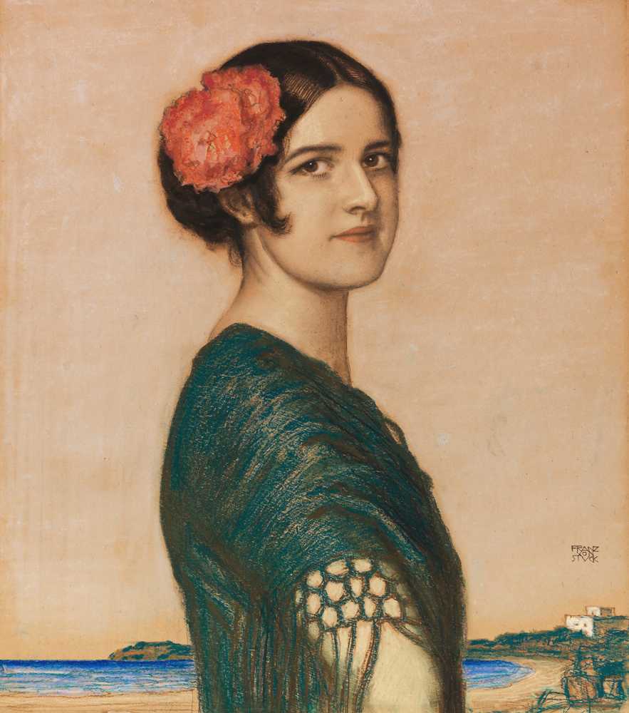 Daughter Mary as Spanish (1916) - Franz von Stuck
