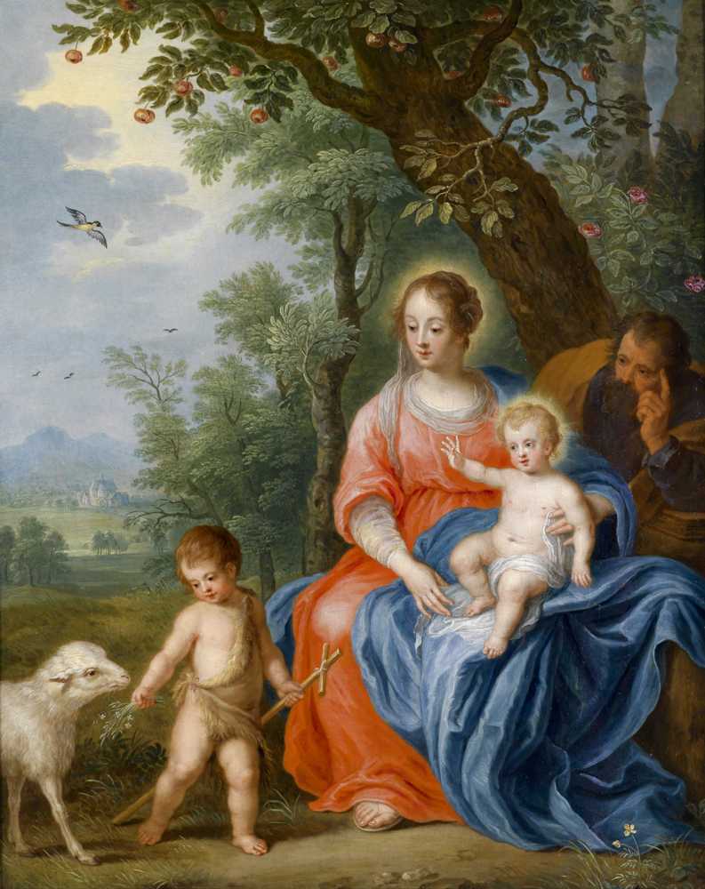 De Holy Family Met John - Jan Brueghel Młodszy