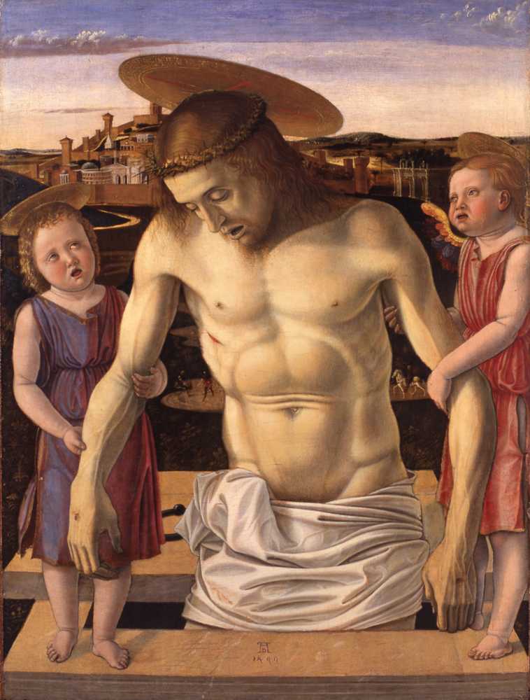 Dead Christ supported by two angels - Giovanni Bellini