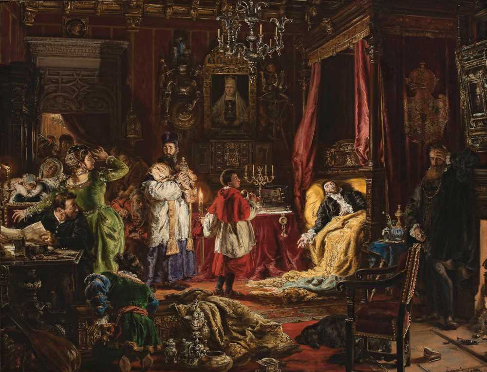 Death of Sigismund Augustus in Knyszyn in 1572 (1886) - Jan Matejko