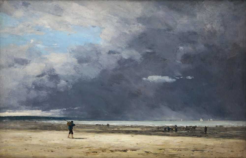 Deauville, low tide (1860-65) - Eugene Boudin
