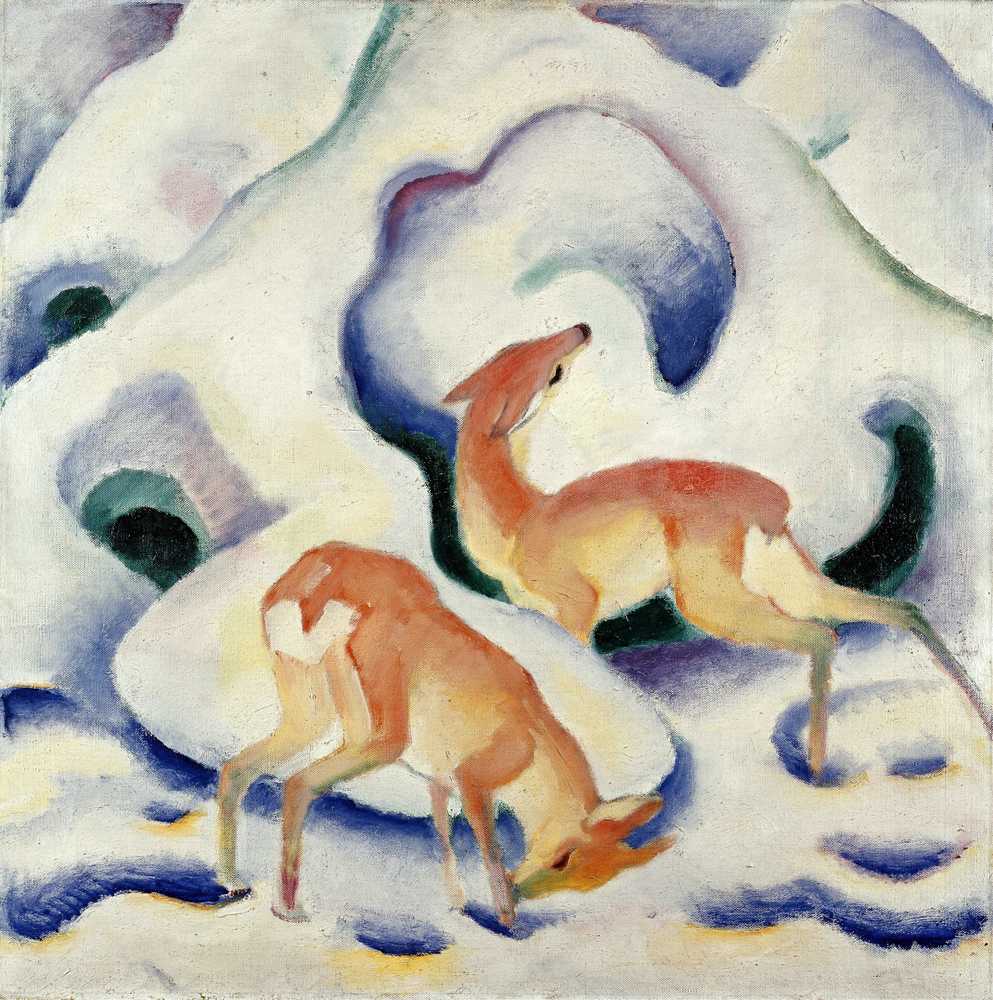 Deer in the Snow (1911) - Franz Marc