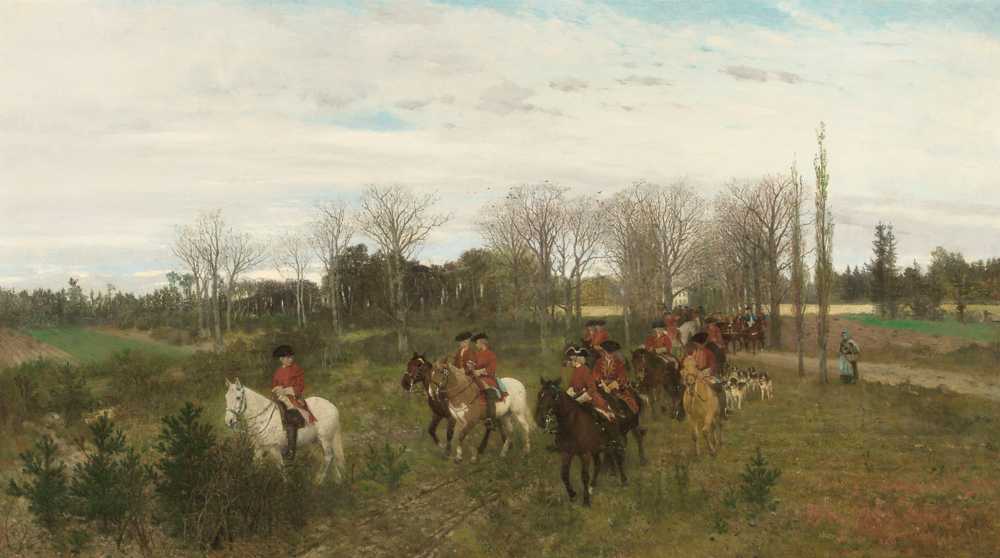 Departure for hunting (1871) - Maksymilian Gierymski