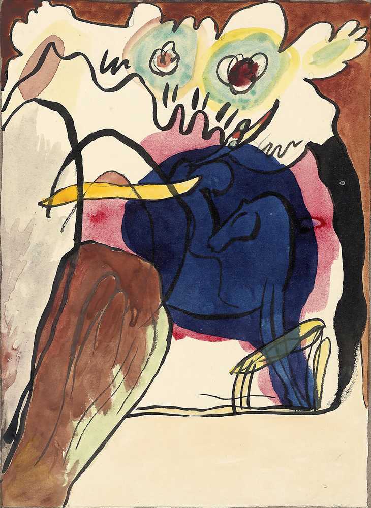 Design for the cover of the almanac ‘The Blue Rider’ II (1911) - Kandinsky
