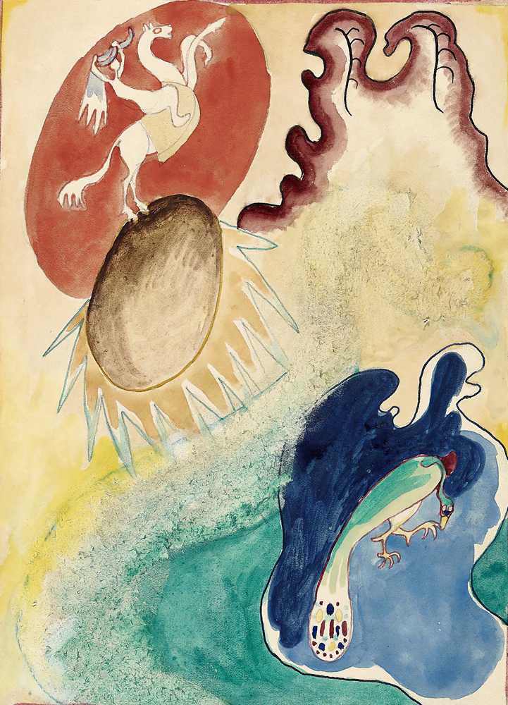 Design for the cover of the almanac ‘The Blue Rider’ VI (1911) - Kandinsky