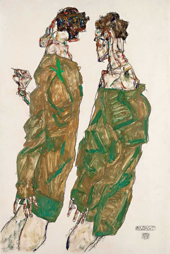 Devotion (1913) - Egon Schiele